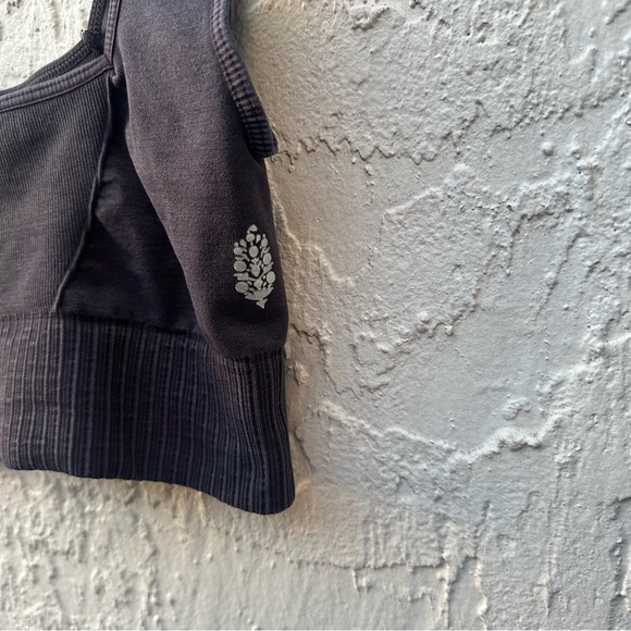 FREE PEOPLE MOVEMENT Bra Women XS/S Good Karma Square Neck Black‎ - Picture 2 of 4